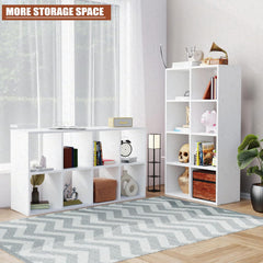 Lukzer 8 Cube Shelf Engineered Wood Bookshelf Storage Organizer (MR-009/White)
