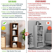 Lukzer 4 Layer Engineered Wood Storage Cabinet with Open Display Rack (MR-023/Oak Brown)