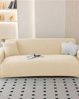 Jacquard Sofa Cover (Pastel Marine Blue Grid Maze)