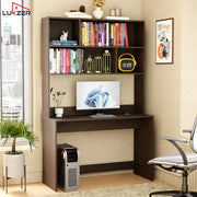 Lukzer Multi-Purpose Study & Computer Desk with Bookshelf Made with Engineered Wood (ST-008/Wenge)