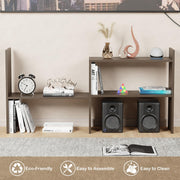 Lukzer Adjustable 5-Tier Bookshelf Multi-Functional Storage Rack Engineered Wood (MR-011/Wenge)