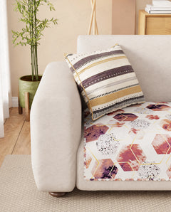 Lukzer Quilted Reversible Marble Mesh Sofa Mat with WaveEdge Ultrasonic Cut (ONLY SEAT COVER) - SC-204-01WE