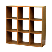 Lukzer Engineered Wood 9-Cube Multipurpose Open Storage Organizer (MR-012/Oak Brown)