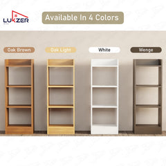 Lukzer 3 Layer Engineered Wood Multipurpose Rack Bookshelf Organizer Stand (MR-010/Wenge)