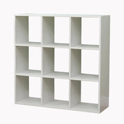 Lukzer Engineered Wood 9-Cube Multipurpose Open Storage Organizer (MR-012/White)