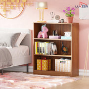 Lukzer 3‑Tier Engineered Wood Multipurpose Open Storage Organizer (MR‑014/Oak Brown)