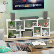 Lukzer 8 Shelves Modern Engineered Wood Book Shelf with Storage Display Rack (MR-004/White)