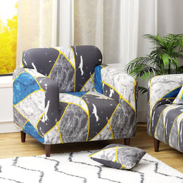 Polyester Sofa Cover (Colorful Marble Design)
