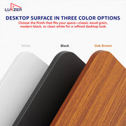 Lukzer Electric Automatic Height Adjustable Sit Stand Desk EST-003 ( White & White )