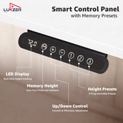 Lukzer Electric Automatic Height Adjustable Sit Stand Desk EST-003 ( White & White )