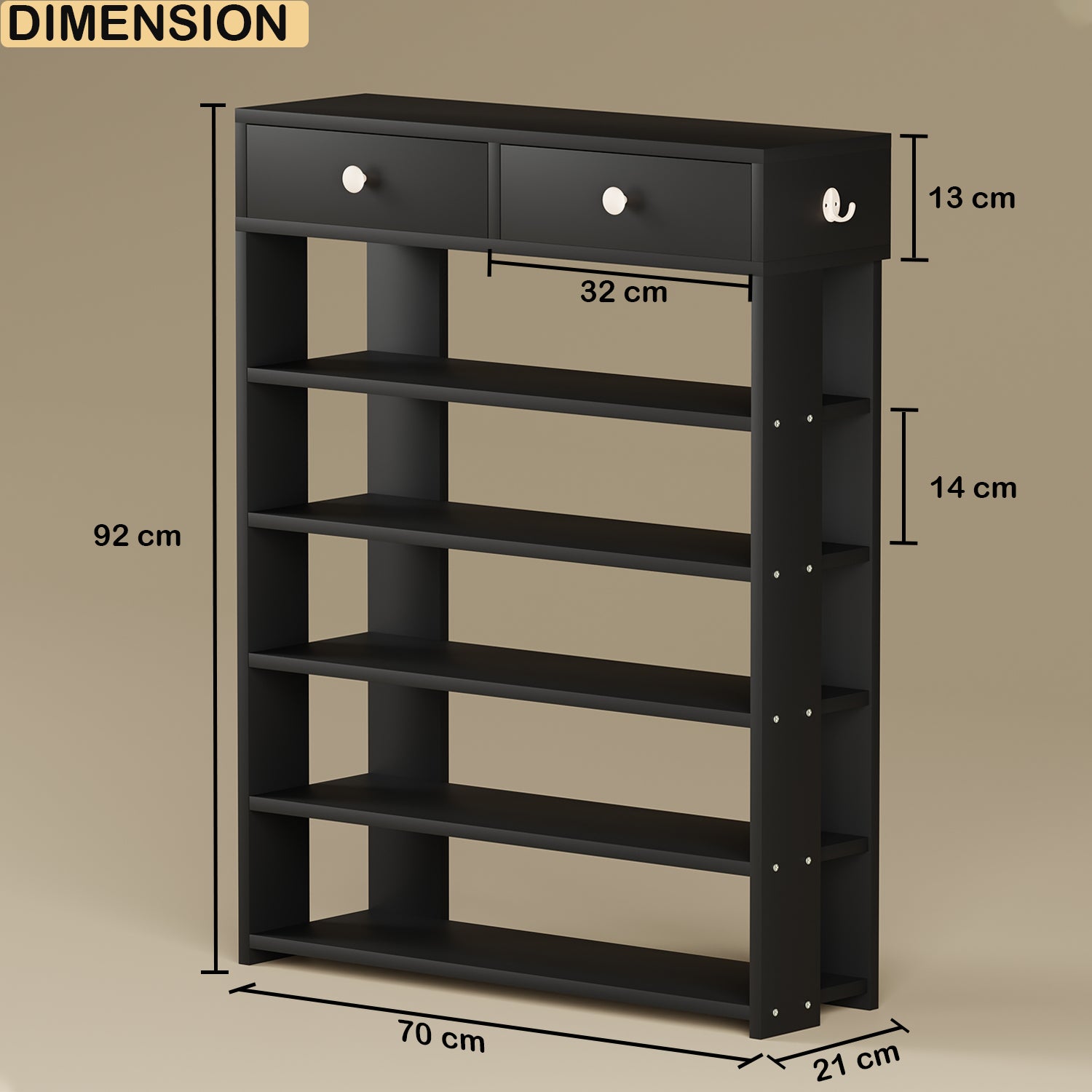 5 Layer Shoe Rack with Drawers | (SR-001)