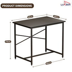 Lukzer X-Support Metal Frame & Engineered Wood Study Table for Home & Office (MST-008) Black &  Black