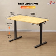 Lukzer Electric Automatic Height Adjustable Sit Stand Desk EST-003