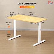 Lukzer Electric Automatic Height Adjustable Sit Stand Desk EST-003