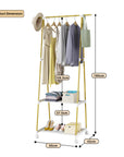 Lukzer A-Shape Garment Rack with 2 Bottom Shelves – MGR-010