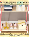 Lukzer A-Shape Garment Rack with 2 Bottom Shelves – MGR-010