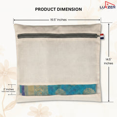 Lukzer 24 Pcs Big Size with Zip Closure & Mesh Window Saree Covers (Cotton)
