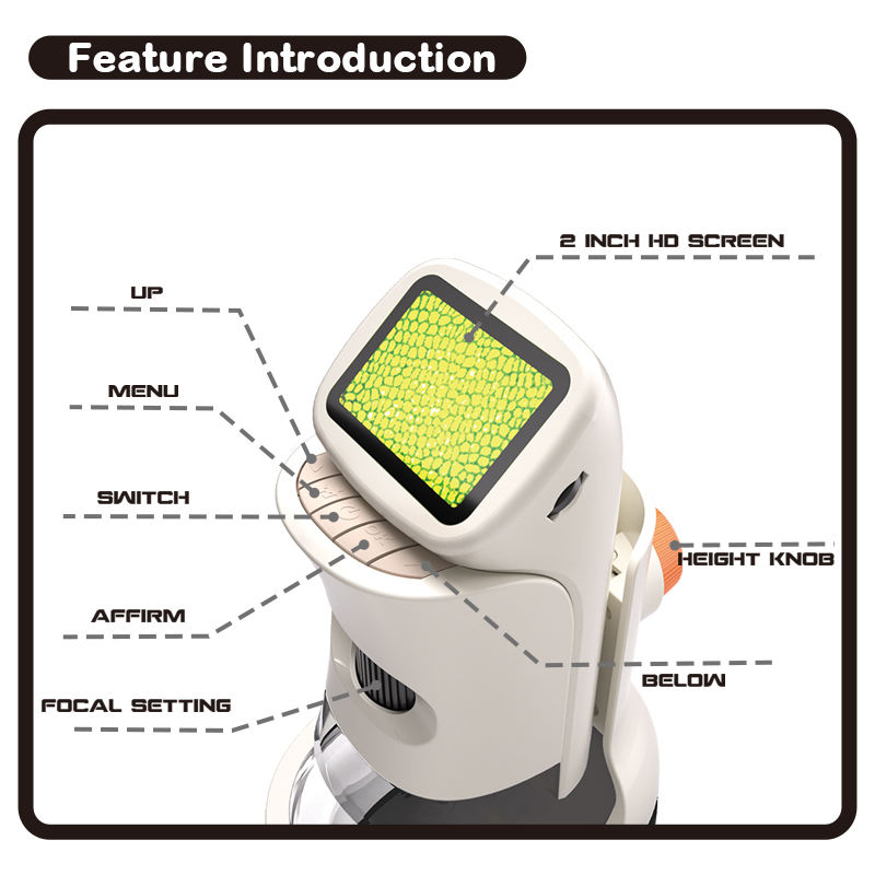 Lukzer Kids Electron Digital Microscope 100X Zoom Camera with LED Light