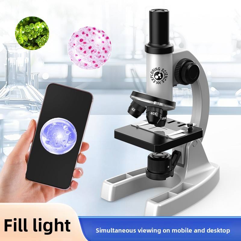 Lukzer Scientific Compound Microscope for Kids with 4X, 10X & 40X Objective Lenses