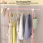 Lukzer A-Shape Garment Rack with 2 Bottom Shelves – MGR-010