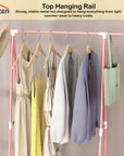 Lukzer A-Shape Garment Rack with 2 Bottom Shelves – MGR-010
