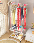 Lukzer A-Shape Garment Rack with 2 Bottom Shelves – MGR-010