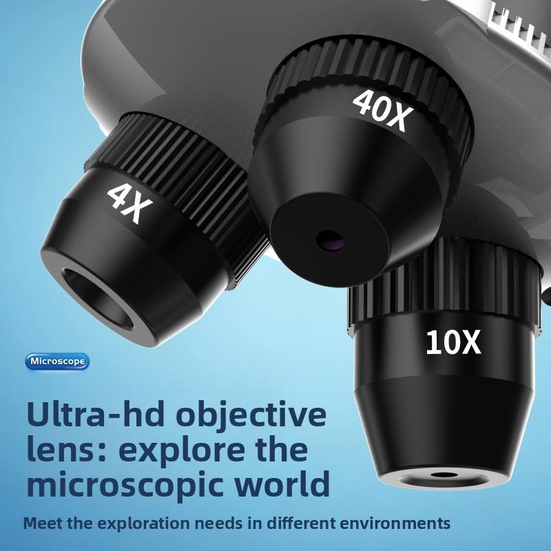Lukzer Scientific Compound Microscope for Kids with 4X, 10X & 40X Objective Lenses