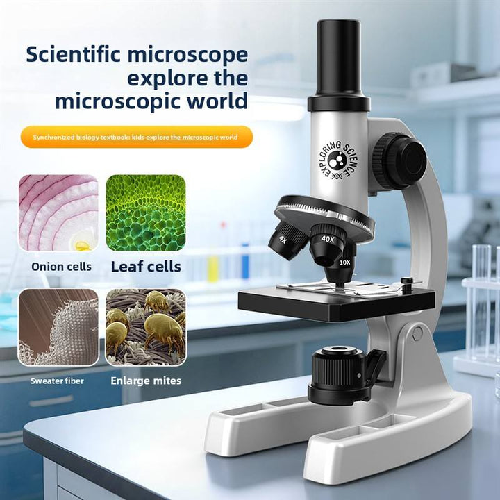 Lukzer Scientific Compound Microscope for Kids with 4X, 10X & 40X Objective Lenses
