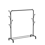 Lukzer Metal Garment Stand with Bottom Shelf – Sturdy Clothing Rack (Model: MGS-001, Gold/Black/White)