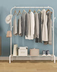 Metal Garment Stand with Bottom Shelf (MGS-001)