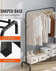 Metal Garment Stand with Bottom Shelf (MGS-001)