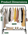 Metal Garment Stand with Bottom Shelf (MGS-001)