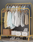 Double Garment Stand with Bottom Shelf (MGS-002)