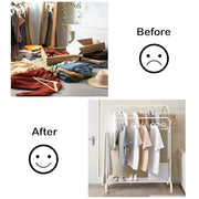 Lukzer Heavy-Duty Double Garment Rack with Bottom Storage – (MGS-002)(White, Gold, Black, Rose Gold, Silver)