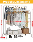 Double Garment Stand with Bottom Shelf (MGS-002)