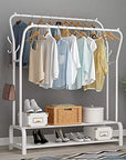 Double Garment Stand with 2 Bottom Shelf (MGS-003)