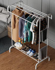 Double Rod Garment Stand with Bottom Shelf (MGS-004)