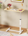 Lukzer Metal Frame Engineered Wood Top Height Adjustable Study Table - MST-002 (White Frame/Oak Light Top)