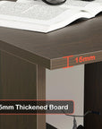 Lukzer Engineered Wood Study Desk with Built-in Bookshelf – ST-007 (White, Wenge & Oak Brown)