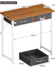 Lukzer Metal Frame Computer Desk – Engineered Wood Top With fabric Drawers (Black Frame/Wenge Board, Black Frame/Oak Brown Board, White Frame/White Board, White Frame/Oak Brown Board) (Model: STM-006)