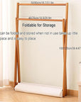 Lukzer X-Shape Bamboo Clothes Rack with Double Hanging Rods & Storage Shelf | Freestanding Garment Organizer Stand | Foldable, Durable, Multipurpose Clothing Rack for Bedroom, Hallway & Laundry Room.