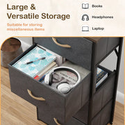 Lukzer Metal Multi-Purpose Rack with Fabric Drawers (MMR-002)