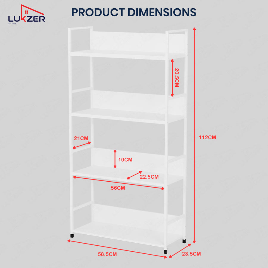 Lukzer 4-Tier Multipurpose Kitchen Organizer Rack (MMR-001/White)
