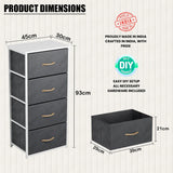 Lukzer Metal Multi-Purpose Rack with Fabric Drawers (MMR-002)