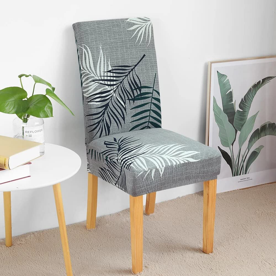 Lukzer Polyester Chair Cover -  Dark Grey with Print (CC-004-01)
