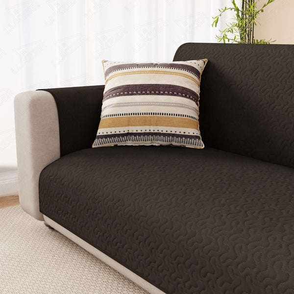 Lukzer Quilted Sofa Mat Stipple Dark Brown (SC-207-01)