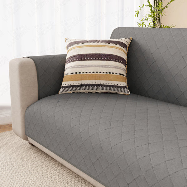 Lukzer Quilted Sofa Mat - Stone Grey (SC-193-01)