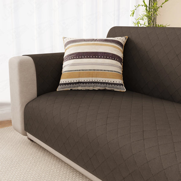 Lukzer Quilted Sofa Mat  Chocolate Brown (SC-192-01)
