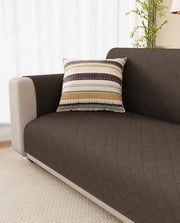 Lukzer Quilted Sofa Mat  Chocolate Brown (SC-192-01)