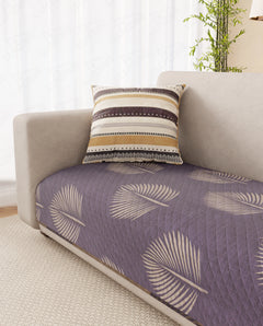 Lukzer Reversible Quilted Sofa Mat Sapphire Bloom (SC-182-01)